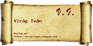 Virág Iván névjegykártya