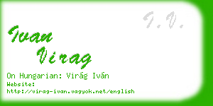 ivan virag business card
