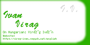 ivan virag business card